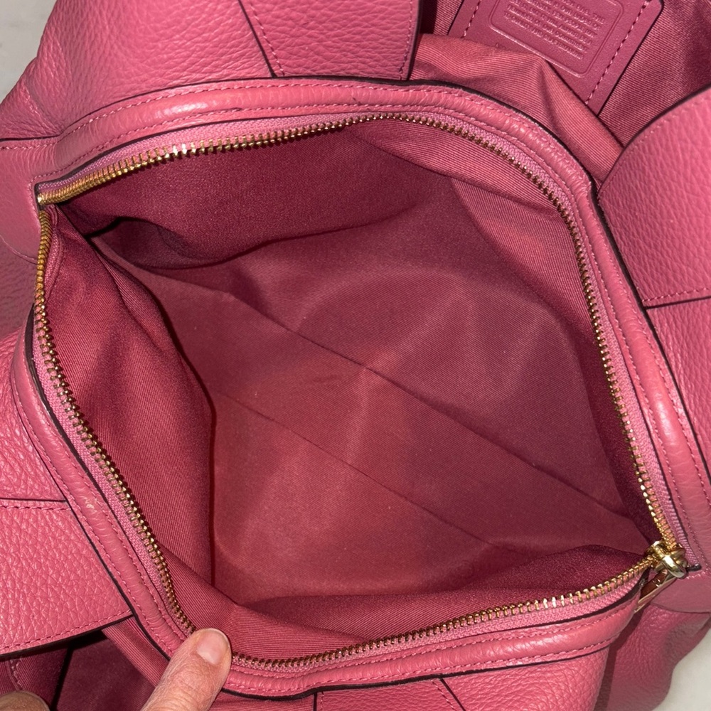 Coach Bag Purse Handbag Leather Large Lexy Pink Pebbled Shoulder Bag Pocketbook - Picture 14 of 17